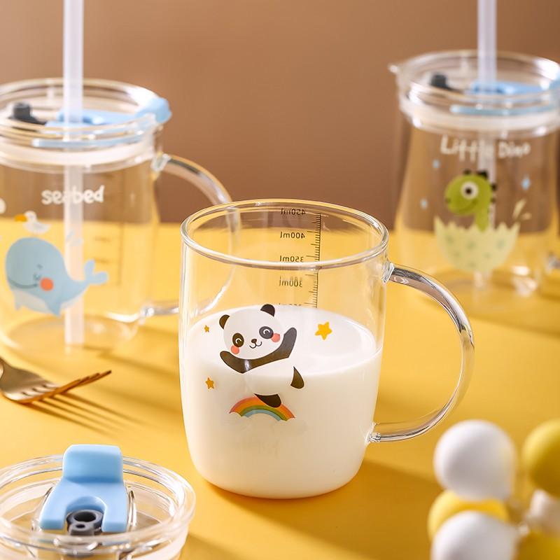 Cốc Uống Sữa Có Nắp Đậy Thiết Kế Sáng Tạo Cho Bé