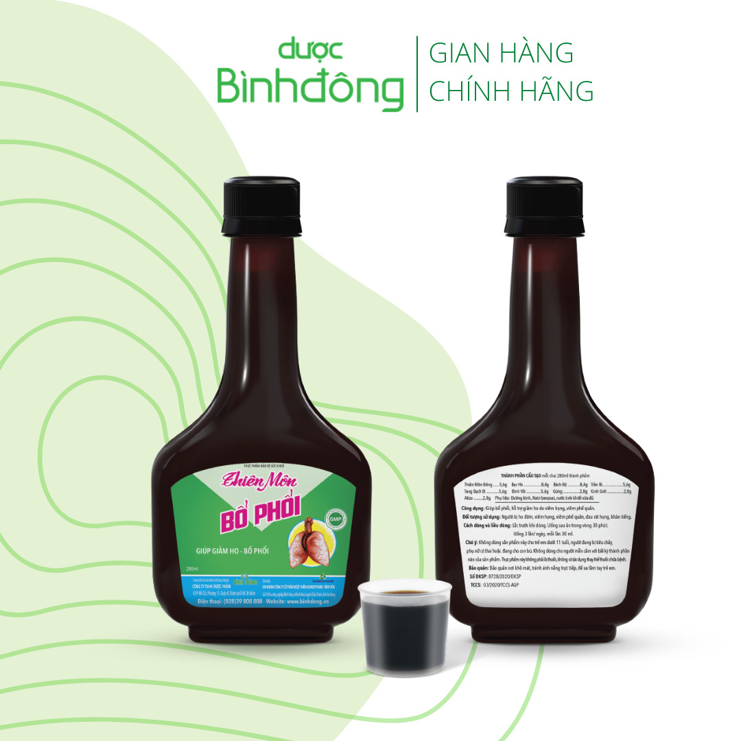 Thiên Môn Bổ Phổi Bình Đông – Giúp giảm ho, Bổ phổi – Chai 280ml