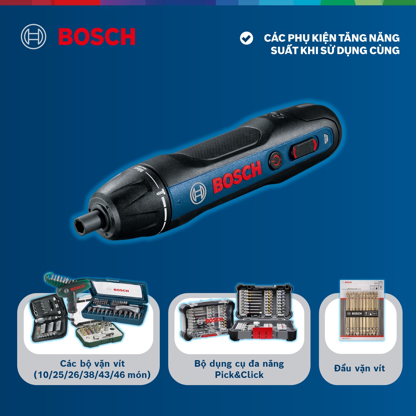 Máy vặn vít dùng pin Bosch go gen 2 Mới