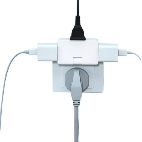 Ổ Cắm Dẹt Chia 3 - Phích Cắm Chia 3 - Xoay 180 Độ - Dành Cho Không Gian Hẹp, An Toàn, Tiện Dụng Trong Gia Đình - Kingler 8607