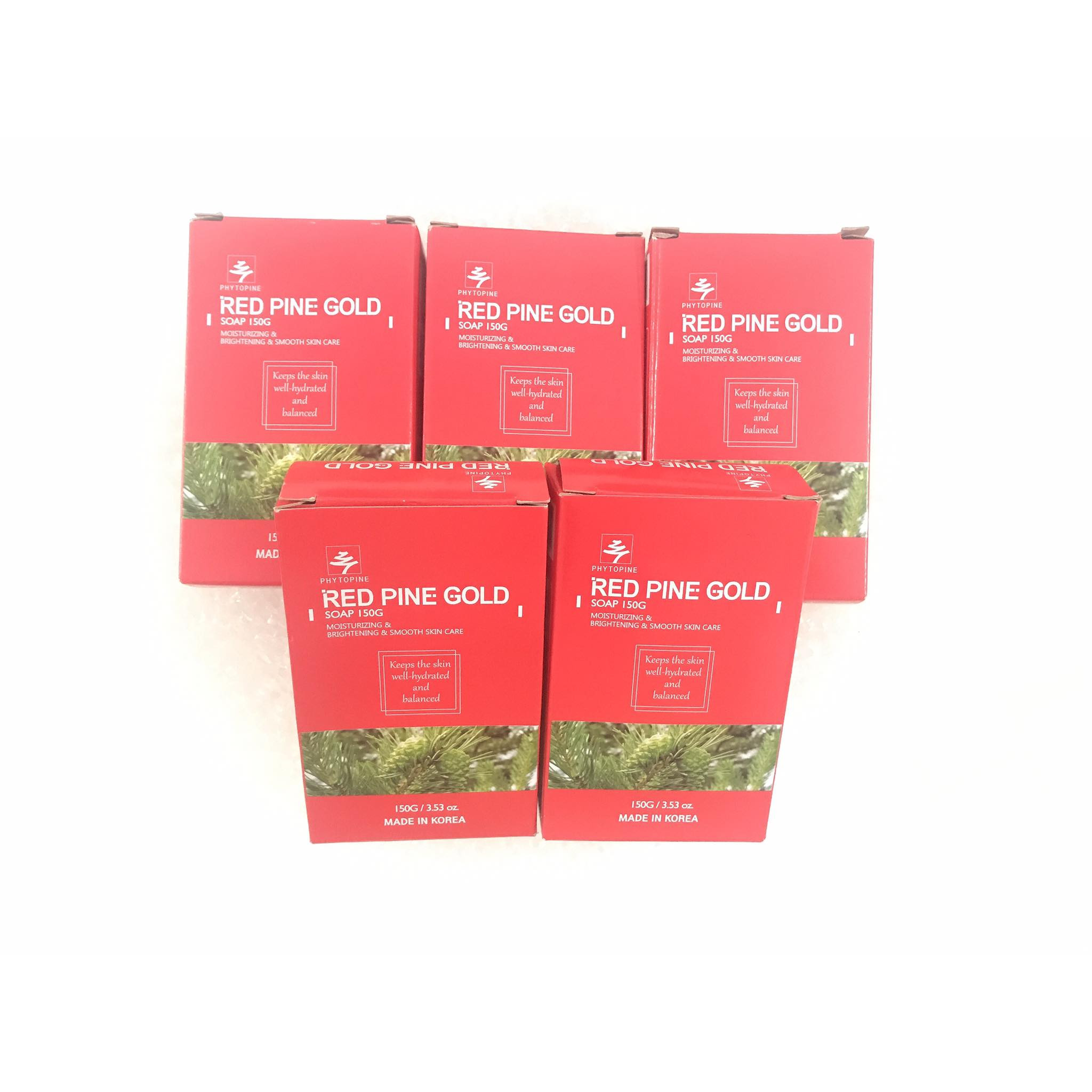 Combo 5 Hộp Xà Bông Tinh Dầu Thông Đỏ (150gr * 5 Hộp)