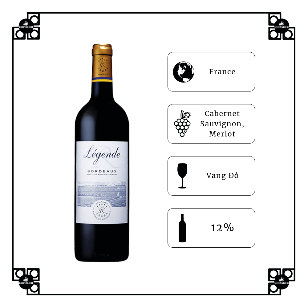 Rượu Vang Pháp Domaines Barons de Rothschild Lafite Les Legendes R (Rouge)
