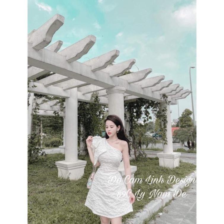 ĐẦM XOÈ GẤM LỆCH VAI NƠ - SIZE M/L ĐẾN 57kg - MS131V MMR