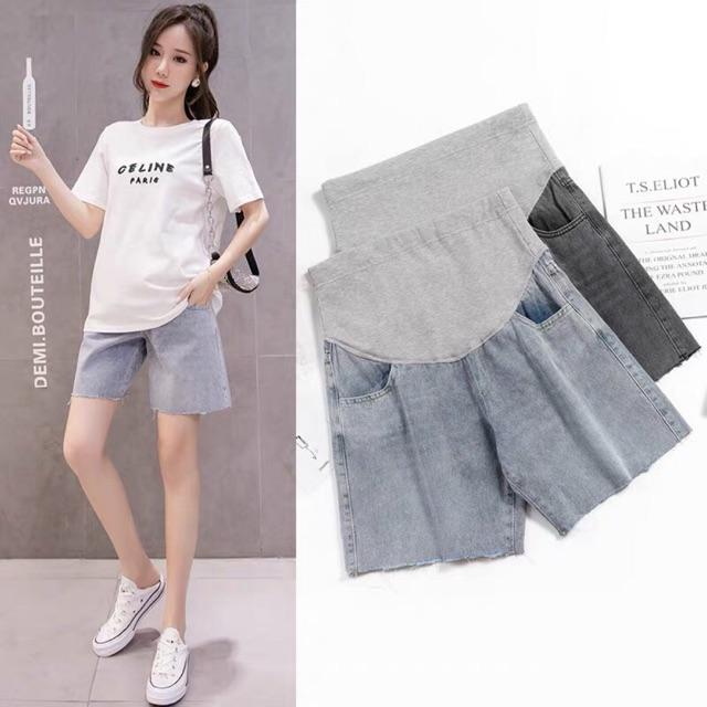 Quần short jeans cho bà bầu