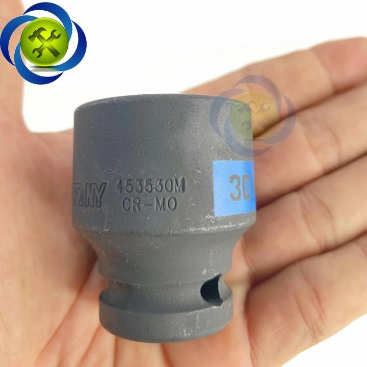 Tuýp 30mm loại 1/2 Kingtony 453530M ngắn 6 cạnh màu đen