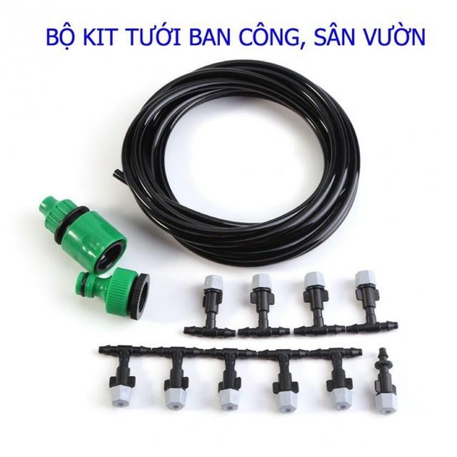 BỘ KIT TƯỚI CÂY BAN CÔNG SÂN VƯỜN - 10 Béc Phun Sương Nhựa