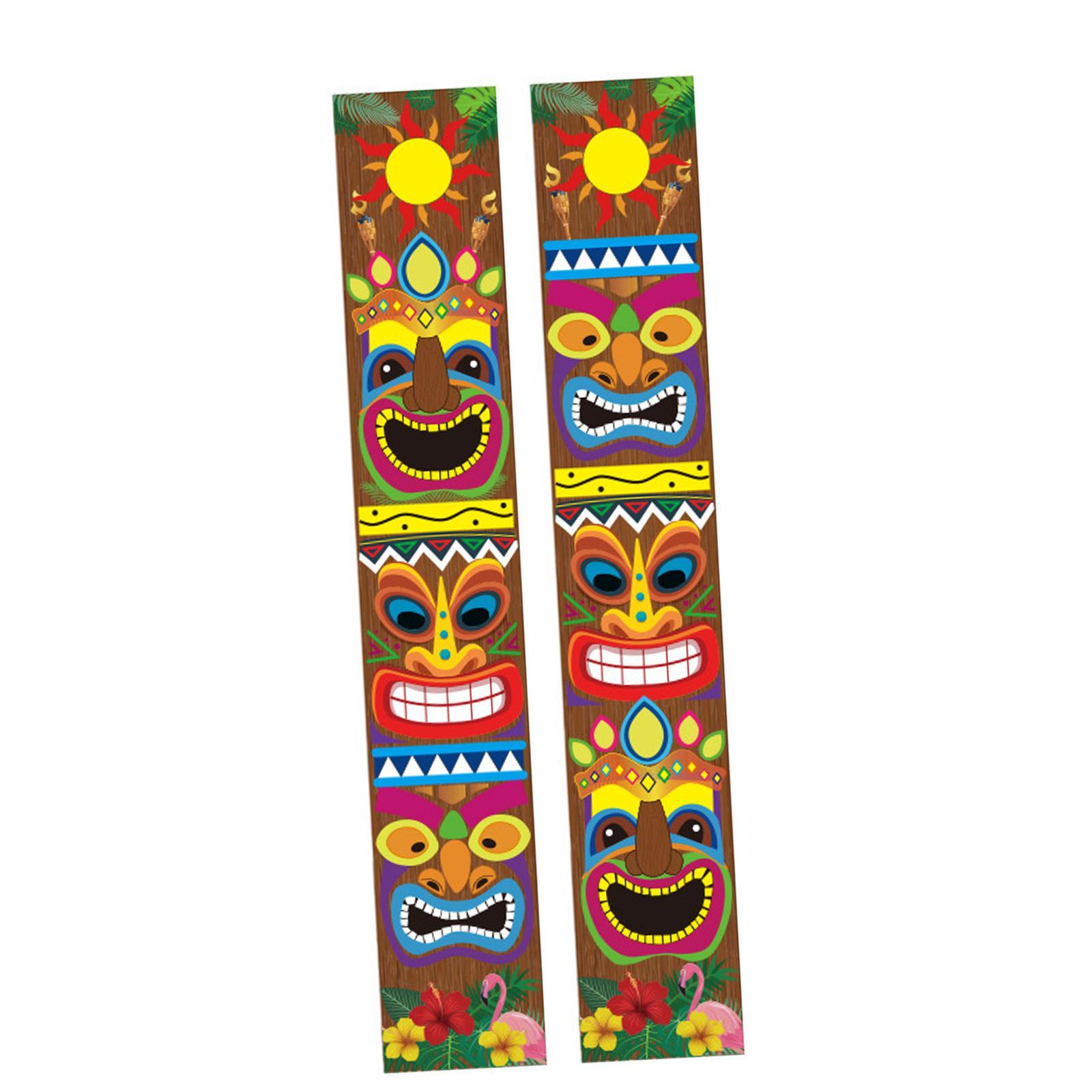 Happy Luau Party Decoration Aloha Tropical Door Porch Signs for Forest Party
