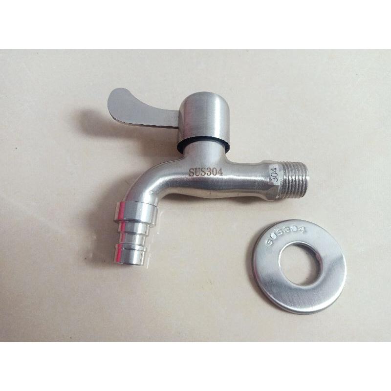 VÒI HỒ, VÒI MÁY GIẶT, VÒI XẢ XÔ INOX SUS 304 VH03