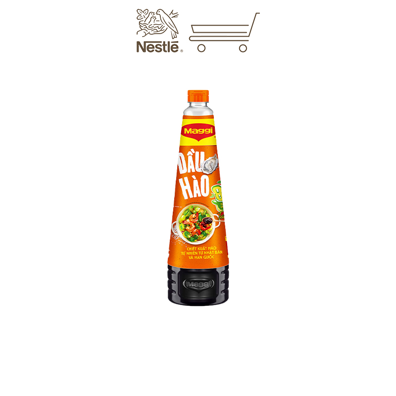 Combo MAGGI THANH DỊU 2: 1 Chai nước tương đậu nành Giảm Muối 300ml + 1 Chai dầu hào 820g + 1 Gói hạt nêm cao cấp Nấm Hương 800g