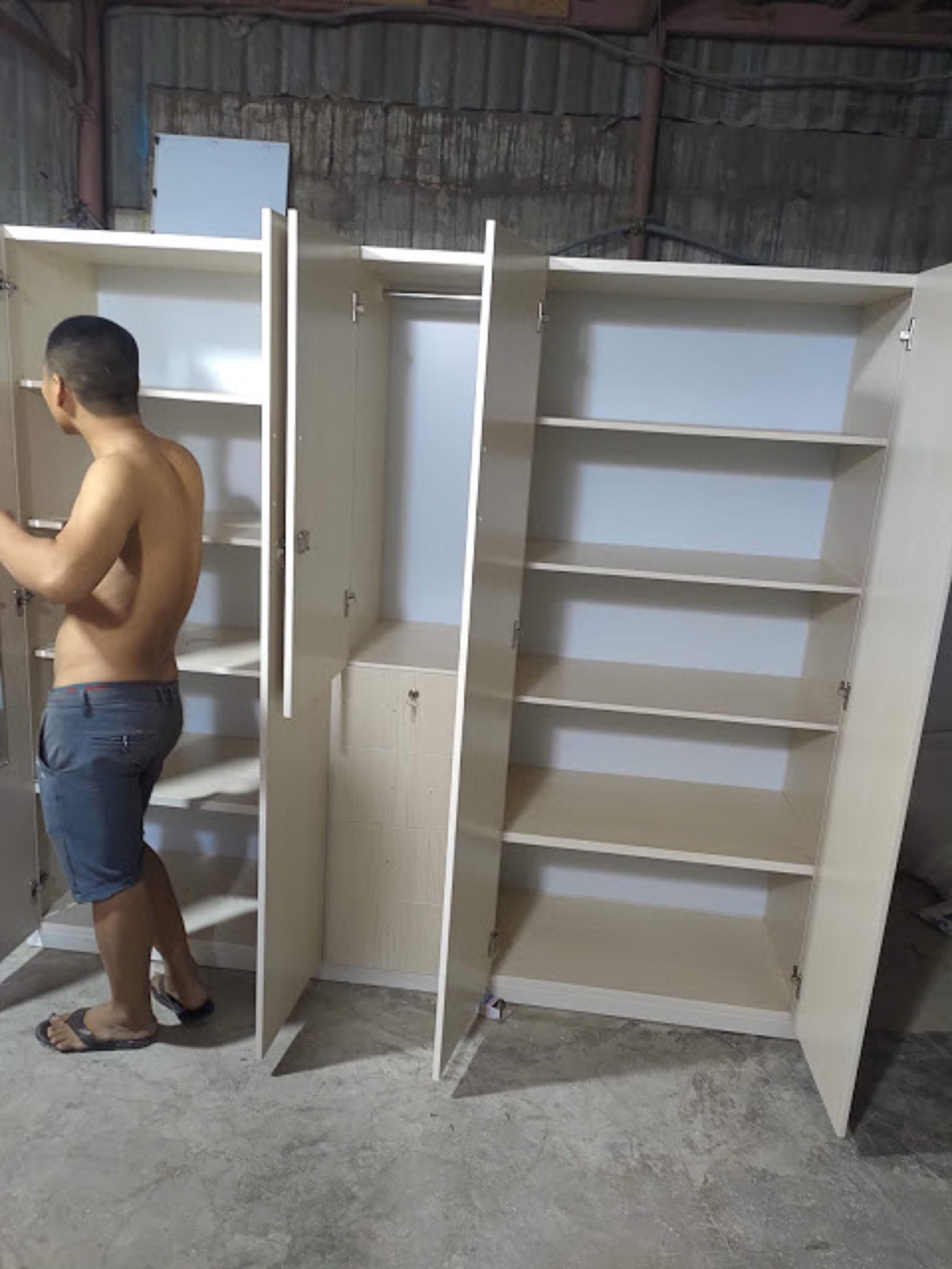 Tủ Nhựa Đài Loan 5 Cánh Màu Gỗ Sồi 264
