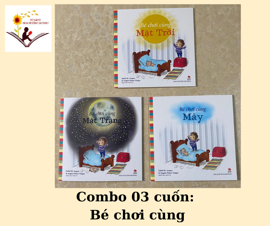 Combo 03 cuốn bé chơi cùng: bé chơi cùng mặt trời, bé chơi cùng mặt trăng, bé chơi cùng mây