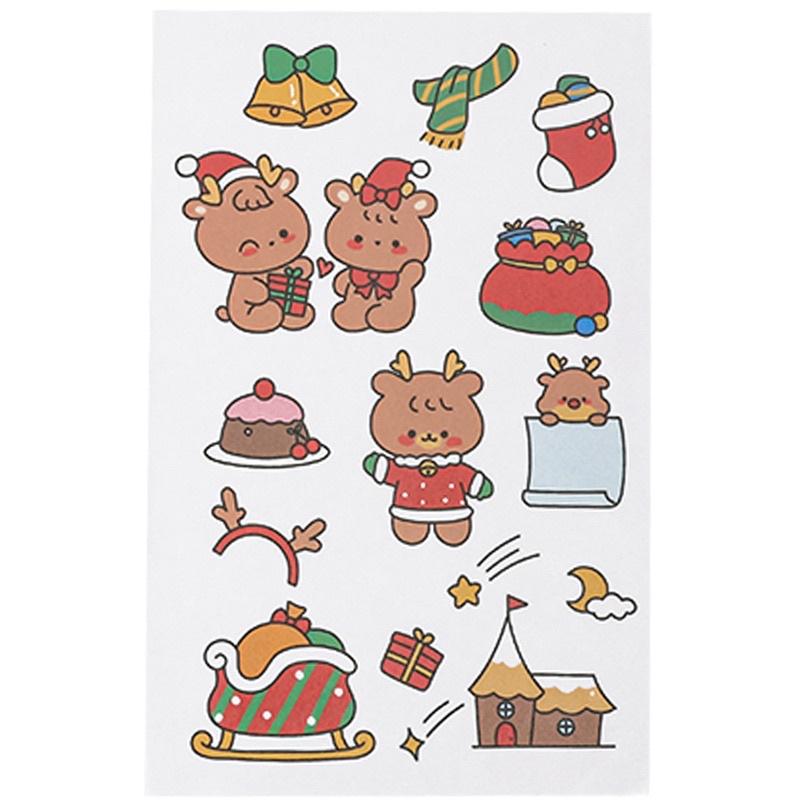 Set 6 tờ stickers lớn chủ đề Giáng Sinh / Merry Chrismas dùng để trang trí