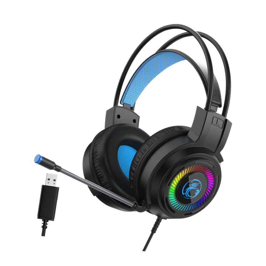 Tai nghe Headphone Gaming Apera HD-480 Led chụp tai có mic cổng USB - Hàng chính hãng