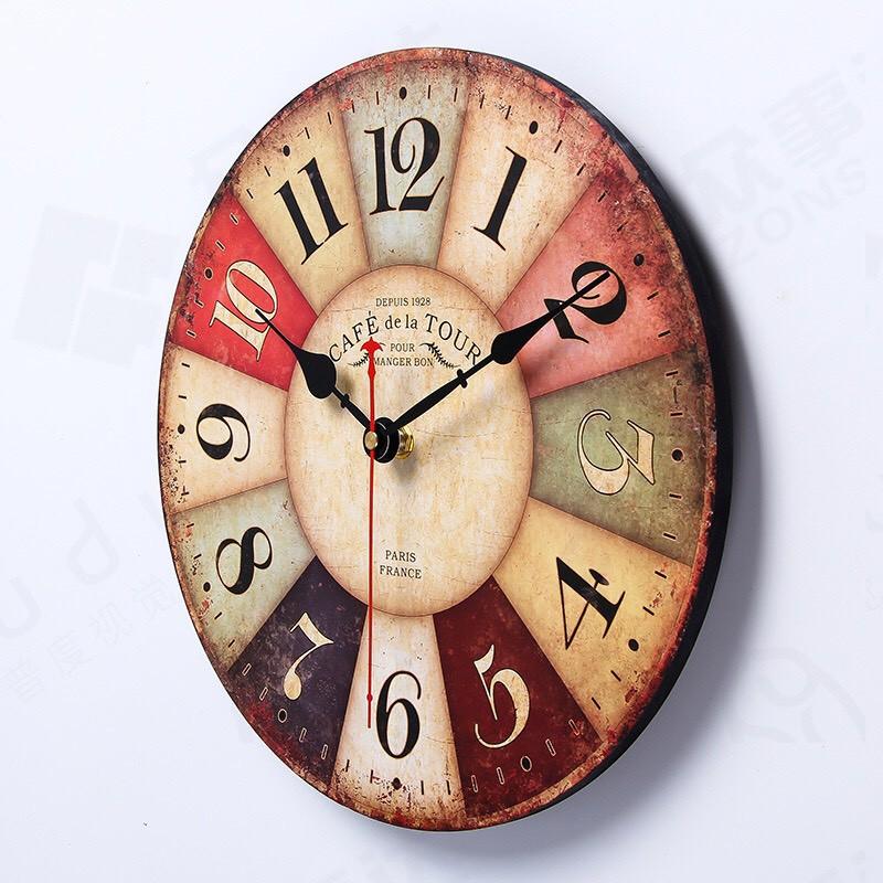 Đồng Hồ Treo Tường Decor Phong Cách Vintage, Cổ Điển