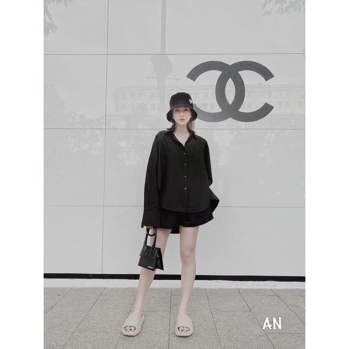 Set áo sơ mi quần short phong cách