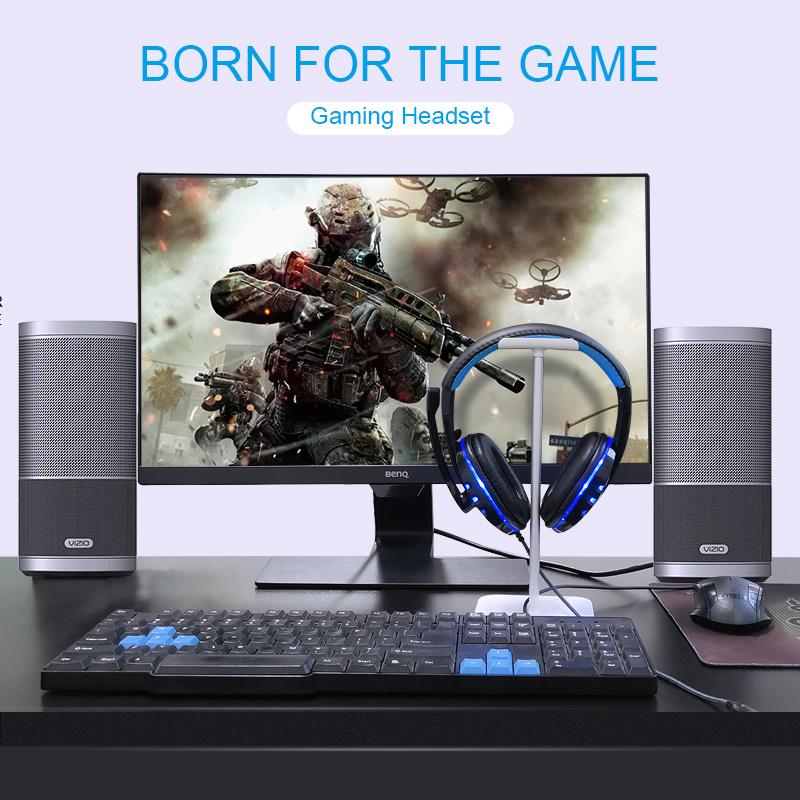 Chất Lượng Tốt Trên Tai Tai Nghe Game Thủ Stereo Bass Sâu Tai Nghe Chơi Game Chụp Tai Kèm Micro Cho Máy Tính Máy Tính Laptop Notebook