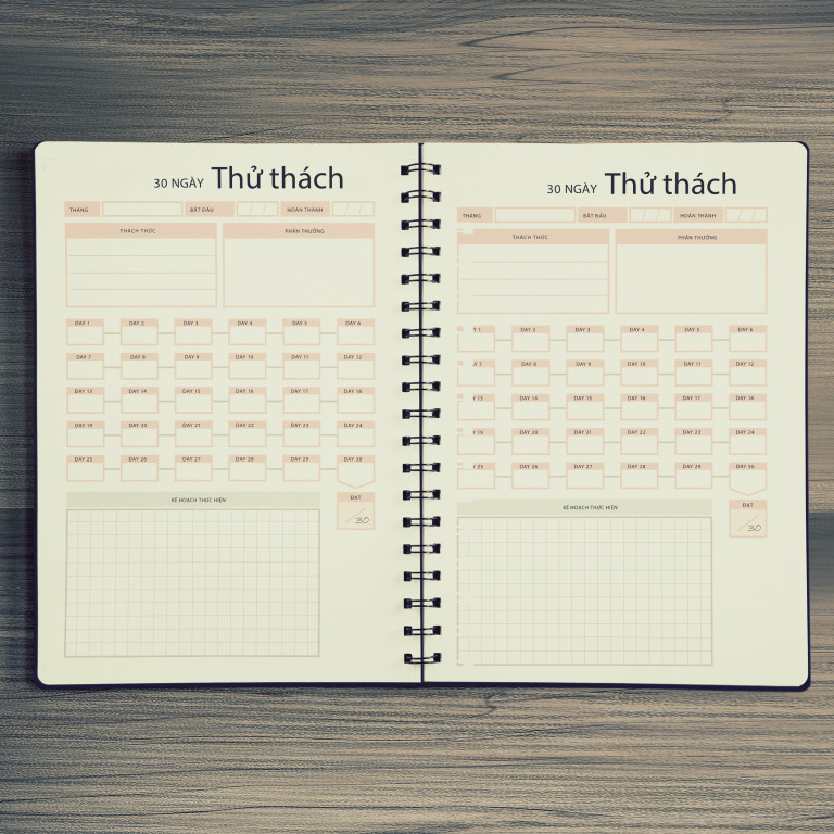 Sổ tay planner xây dựng thói quen, phát triển bản thân &quot;Độ tâm&quot; – quyển 2/4 trong bộ sổ “Tỉnh thức” bởi Self-Planner- Giao Mẫu Ngẫu Nhiên