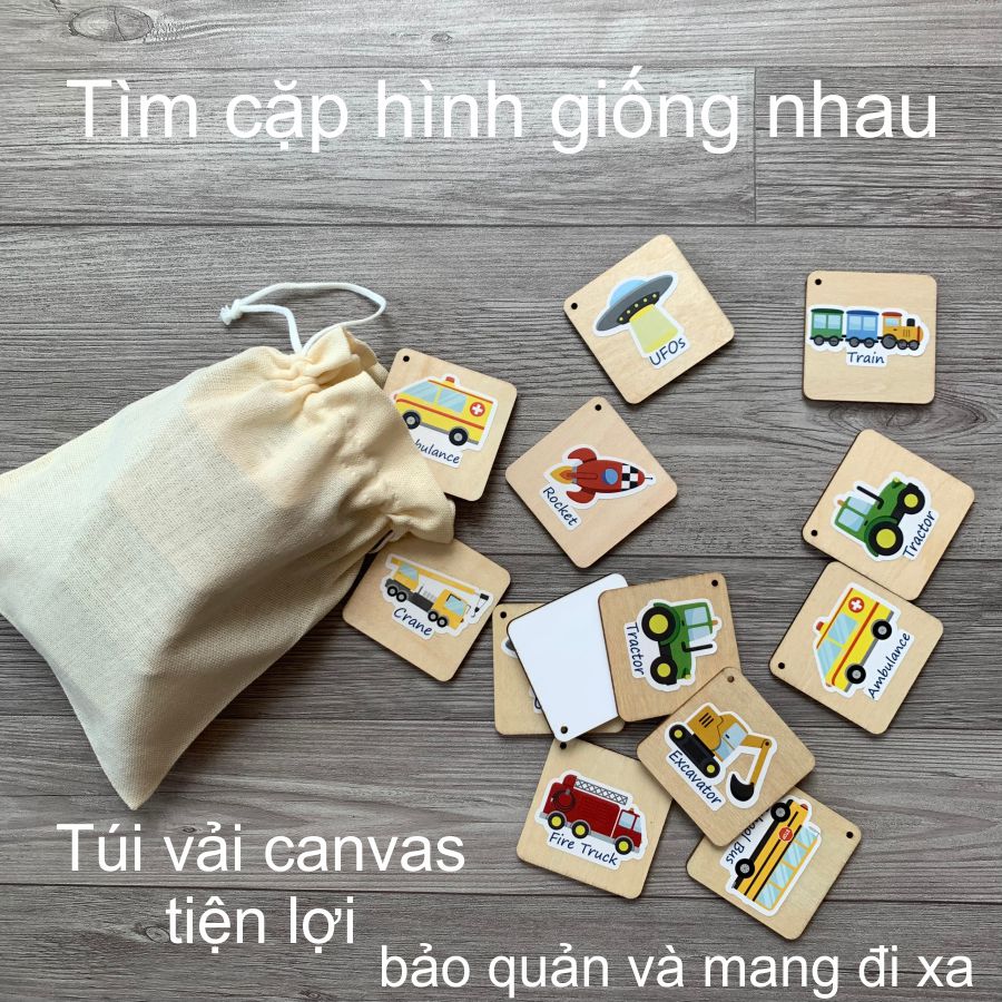 Tìm cặp hình giống nhau phương tiện giao thông