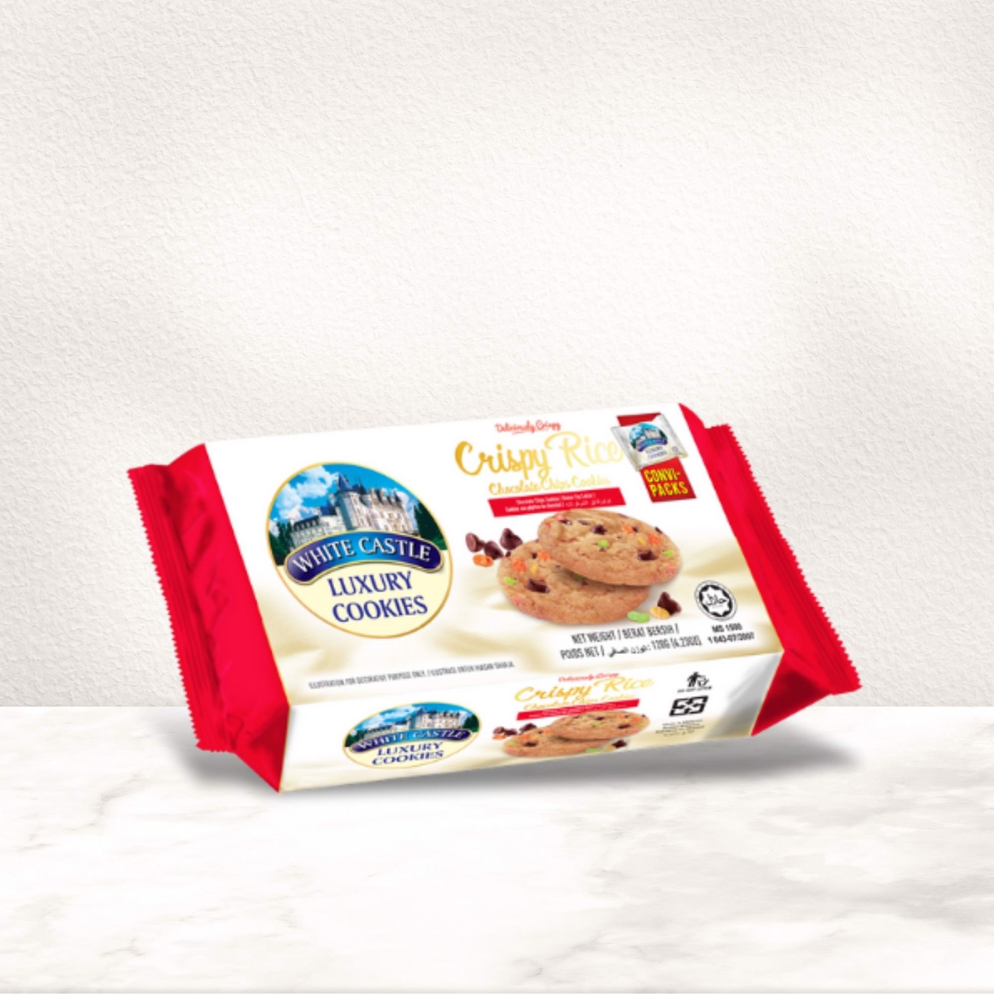 Bánh quy bơ sô cô la kèm gạo rang White Castle (120g) | Malaysia