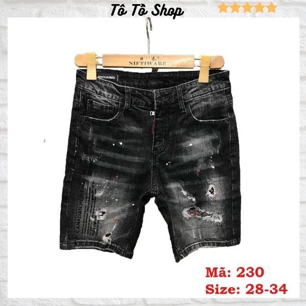 Quần Short Jean Nam Chất Bò co giãn thời trang Hàn Quốc form cực đẹp -QSJNM230