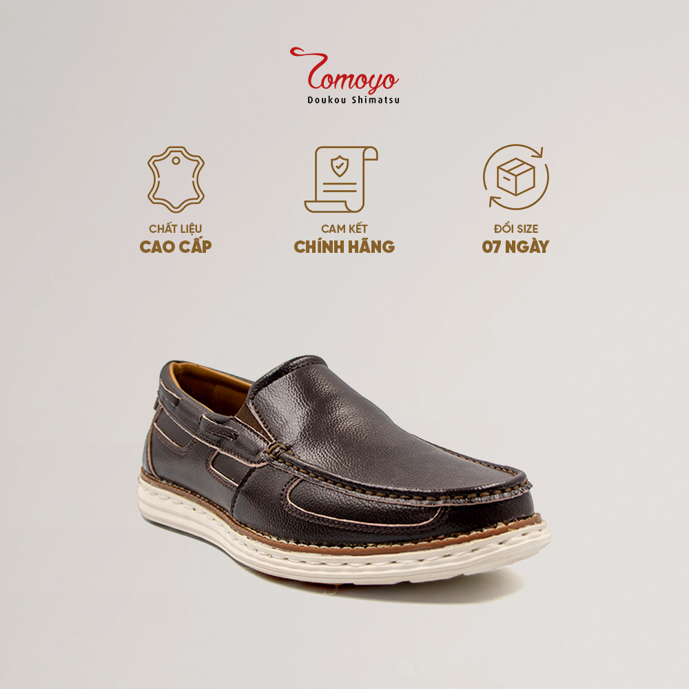 Giày Sneaker Nam Da Bò Siêu Nhẹ Tomoyo 02-T