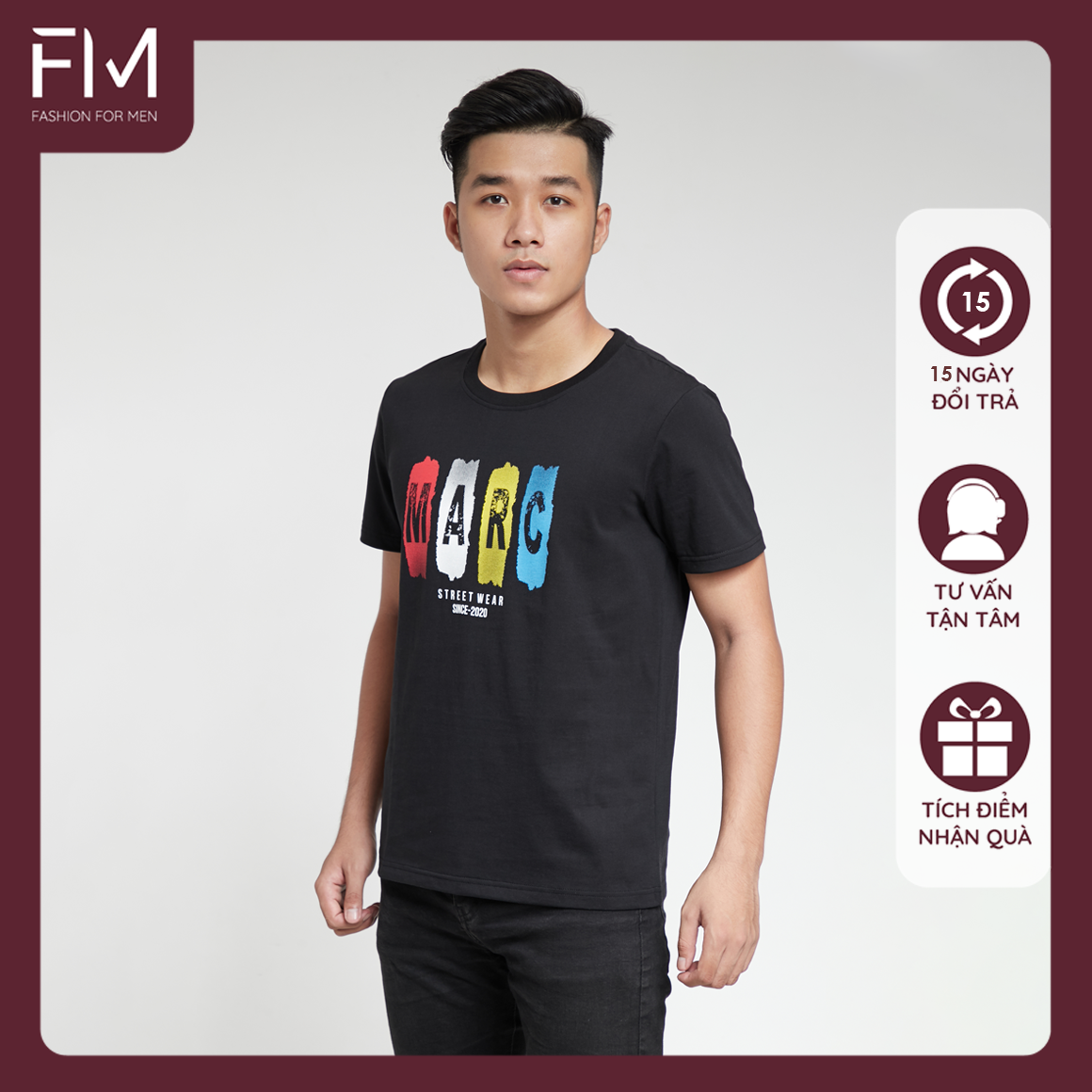 Áo thun nam cổ tròn tay ngắn, chất thun cao cấp, trẻ trung, năng động – FORMEN SHOP – FMPS142