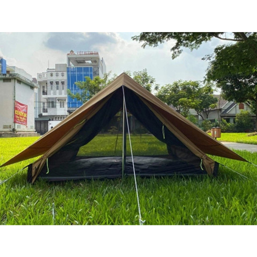 Lều cắm trại chữ A Vintage ECOCAMP 4 người - vải TC cao cấp Kích thước 240*210*140cm