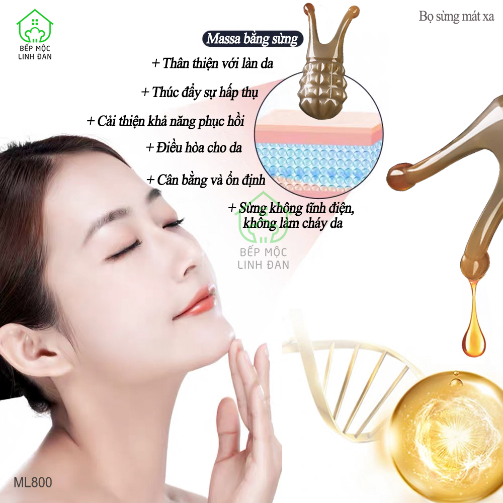 Dụng Cụ Massage Mũi Mắt Bằng Sừng - Thon Gọn Mũi/ Thông Tuyến Nước Mắt [ML800]