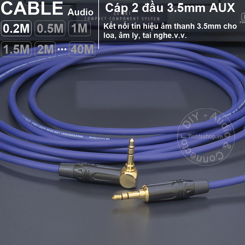 Cáp 2 đầu 3.5mm DIY 0.2 đến 40 mét - 3.5mm stereo audio cable