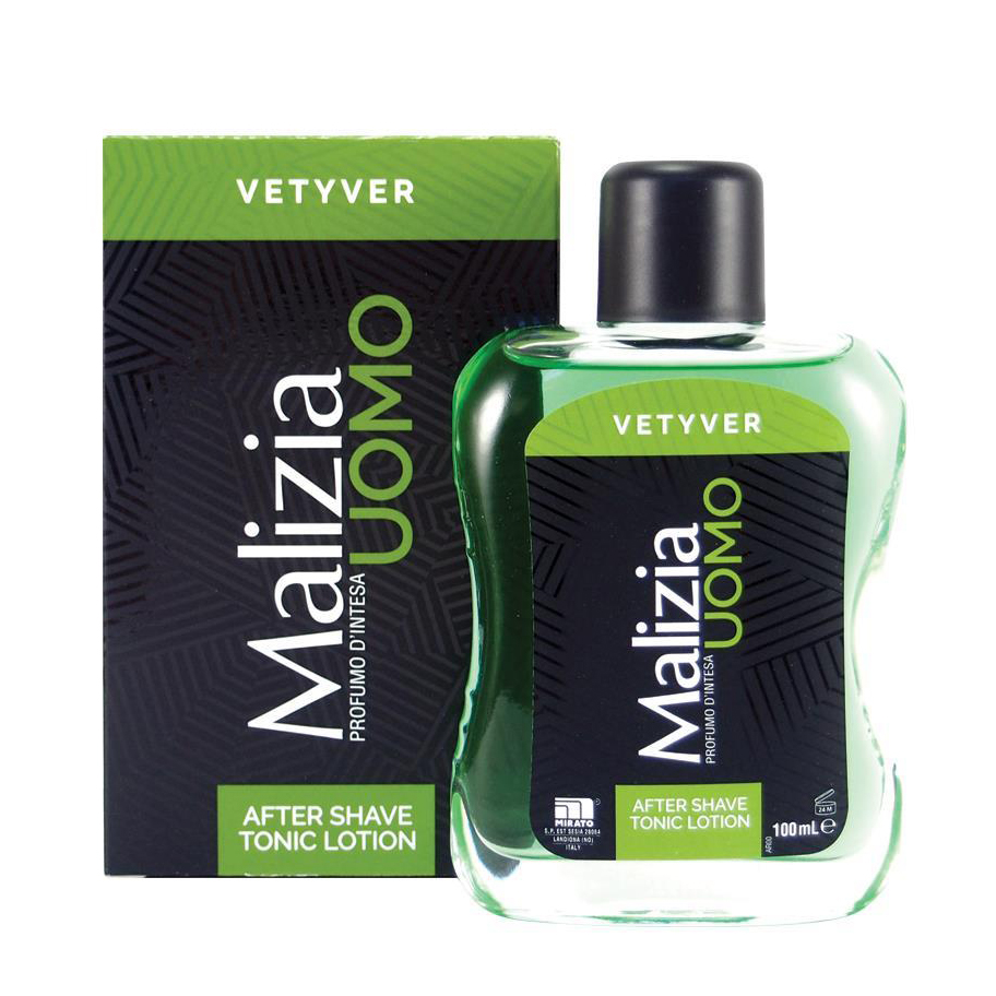 Nước dưỡng sau cạo râu Malizia Vetyver After Shave 100ml tặng kèm móc khóa