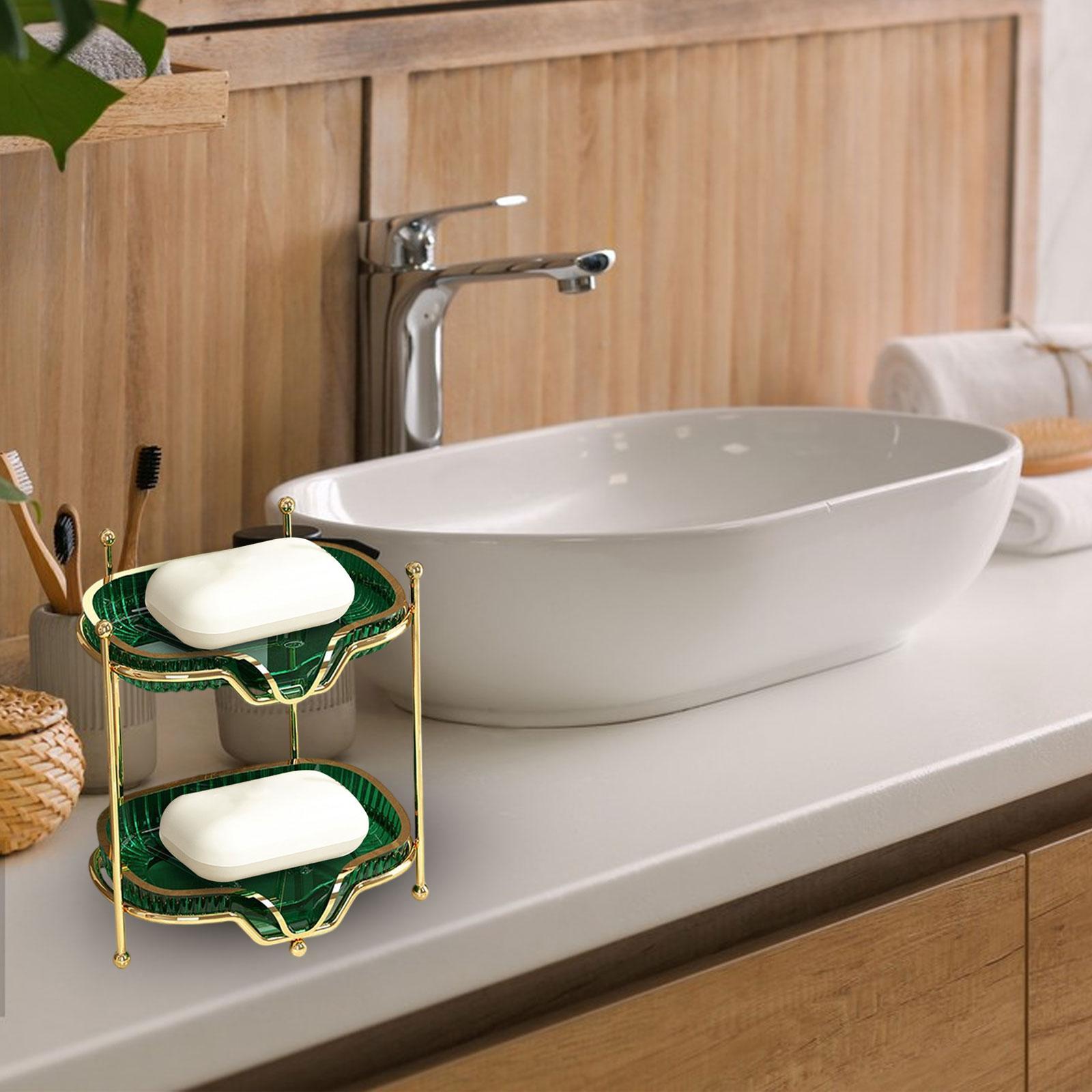 Wall Mount Soap Holder Double Layer Soap Dish Soap Dish for Toilet