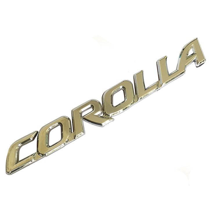 Tem Logo Chữ Nổi COROLLA Dán Trang Trí Xe