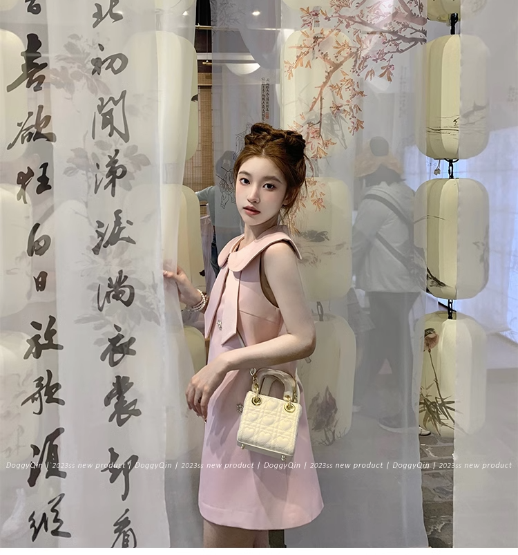 CHENGRUI Búp bê Pháp cổ công chúa đầm 2023 mùa hè cao cấp cảm giác khí chất nhỏ một từ ngắn