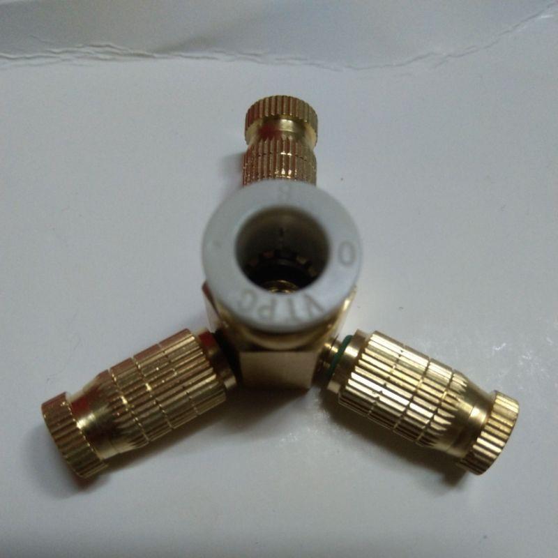 Béc 3 hướng đồng kèm chân nối nhanh dây 8li