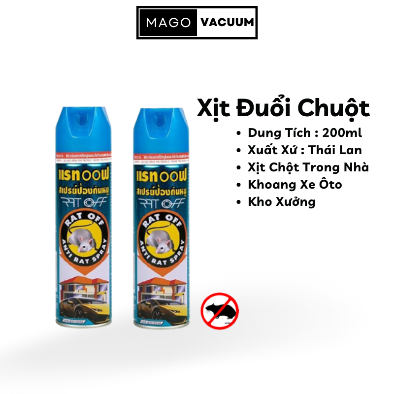 Combo 2 Chai Xịt Đuổi Chuột Thái Lan 200ml