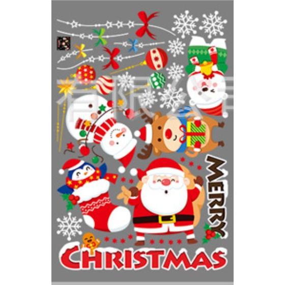 Decal trang trí giáng sinh dây treo ông già noel, người tuyết và tuần lộc