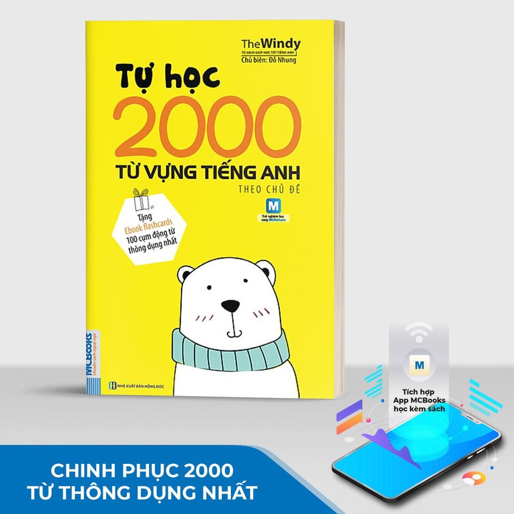 Sách - Tự Học 2000 Từ Vựng Tiếng Anh Theo Chủ Đề Phiên Bản Khổ Nhỏ Dành Cho Người Học Căn Bản - Học Kèm App Online