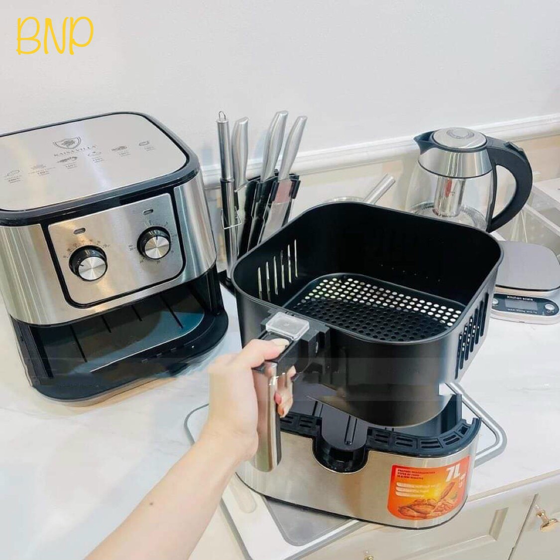 Nồi chiên không dầu Cao Cấp Công Nghệ Airfryer 7 lít 1800W- Hàng Nhập Khẩu