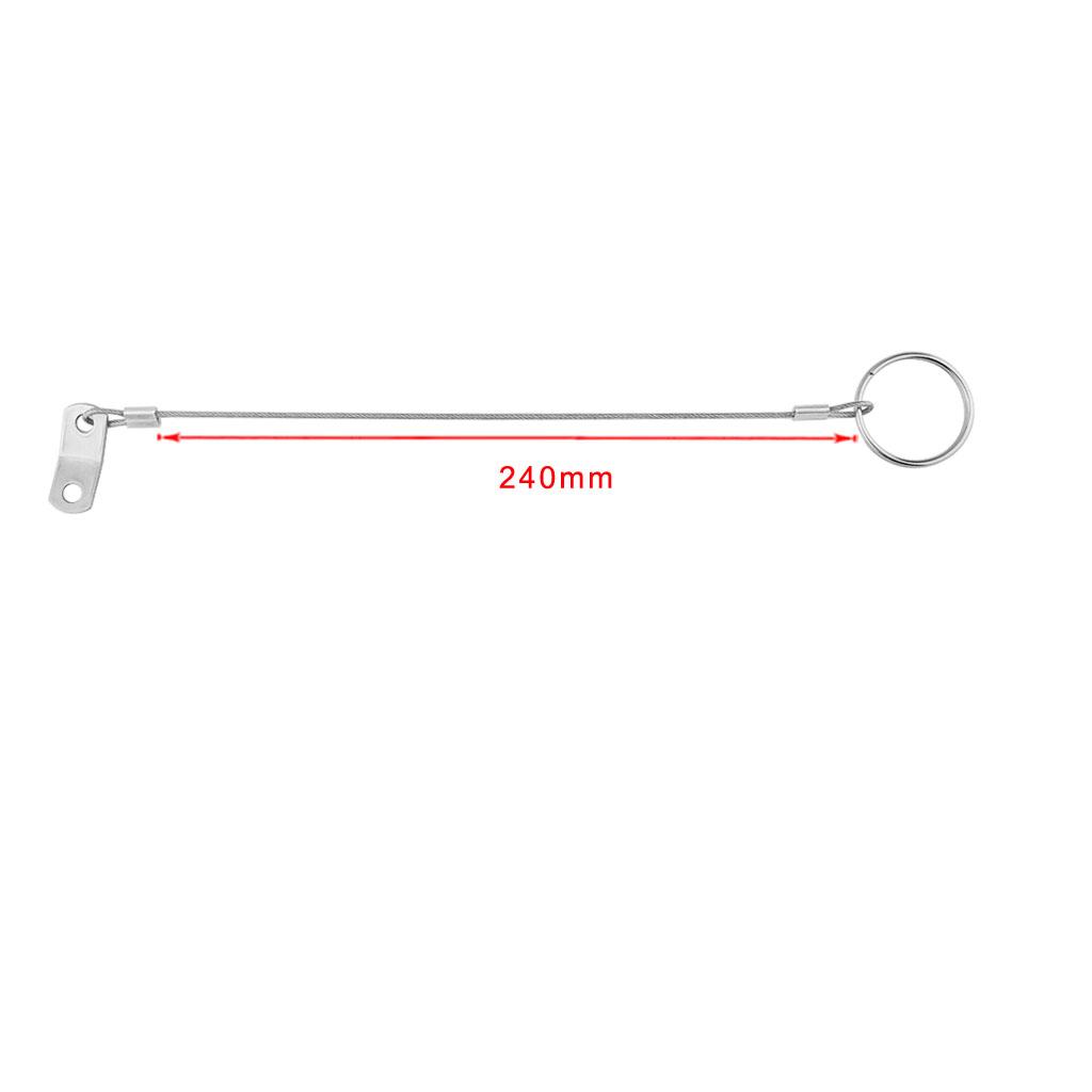 Quick Release Pin, Stainless Steel w/ Lanyard, Boat Bimini Top Pin, 9.45"