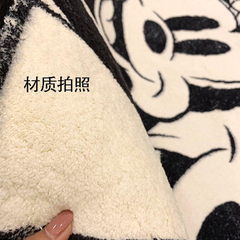 Thảm Trải Sàn Phòng Khách Hình Vuông / Dài In Hình Mickey Minnie Giặt Máy Được Tiện Dụng