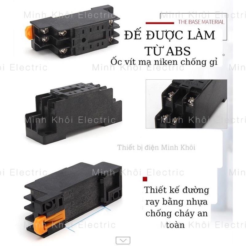 Đế rơ le timer thời gian, đế relay trung gian socket relay, de role