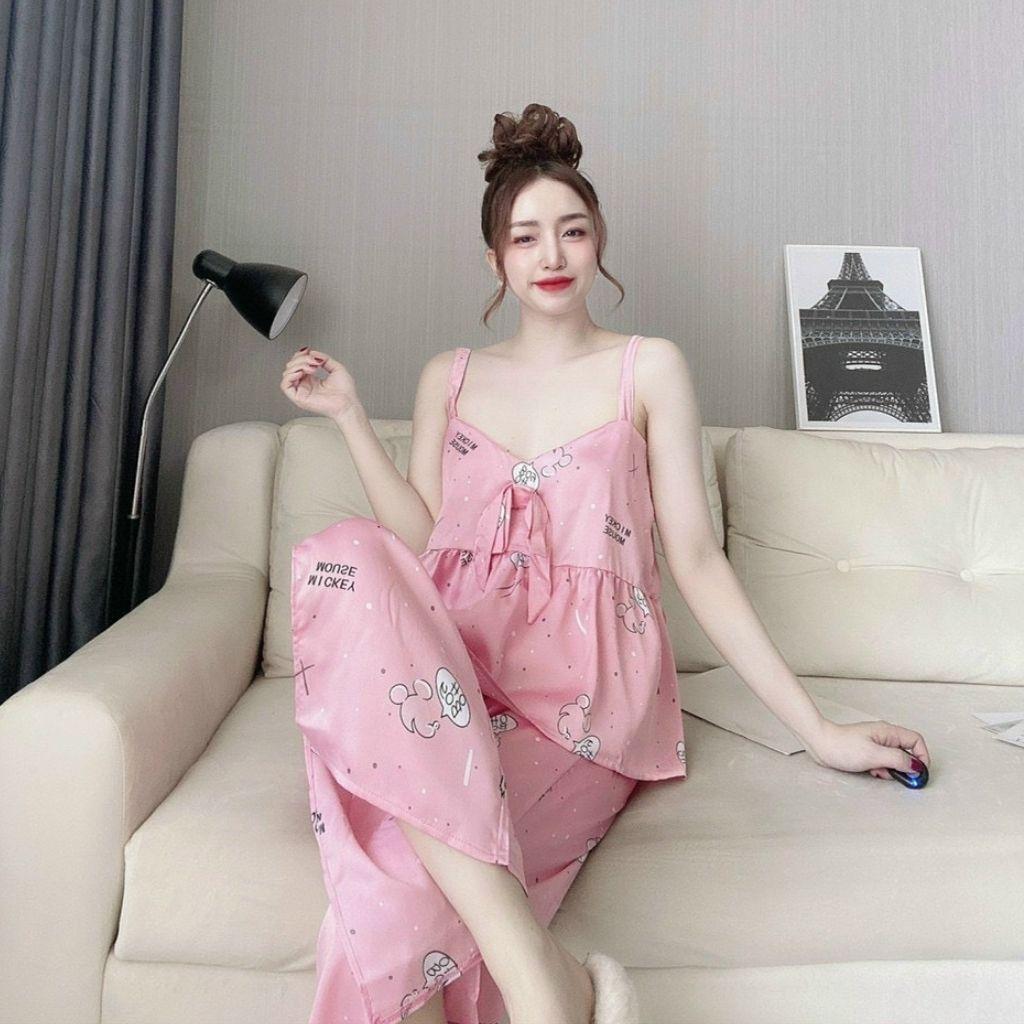 Đồ ngủ nữ ️FREE SHIP️Đồ ngủ sexy Lụa Latin cao cấp mềm mại xinh xắn &lt; 60KG