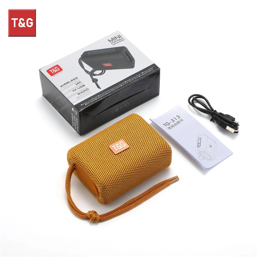 Loa di động TG313 Loa siêu trầm Bass không dây Loa ngoài trời chống nước Hỗ trợ Loa âm thanh nổi TF USB Màu sắc: Đen