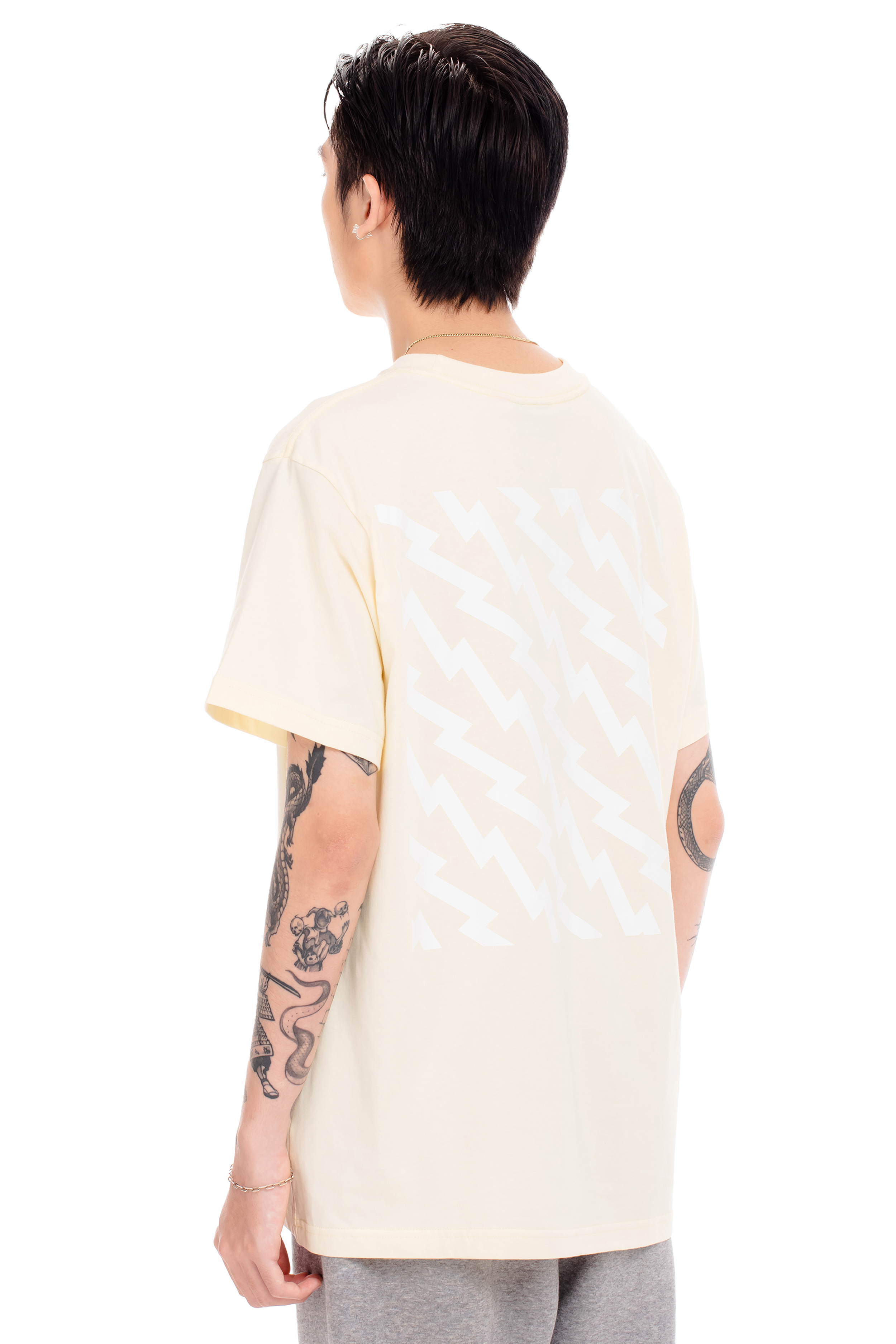 Áo Thun 5THEWAY Tay Ngắn Vàng aka 5THEWAY /zigzag/ SQUARE TEE in LEMON ICING