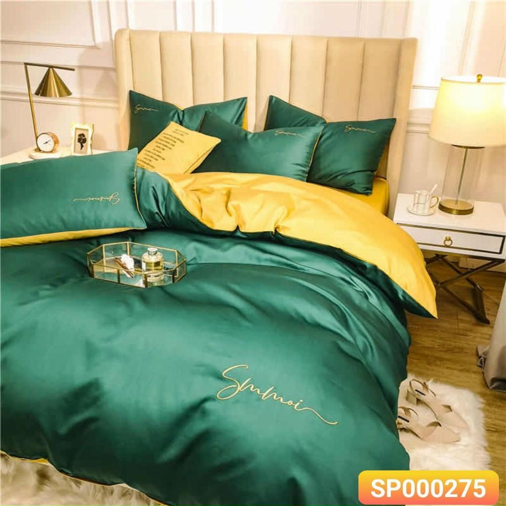 Bộ Chăn Ga Gối Lụa Tencel 40s/4 món đơn sắc nhập khẩu cao cấp