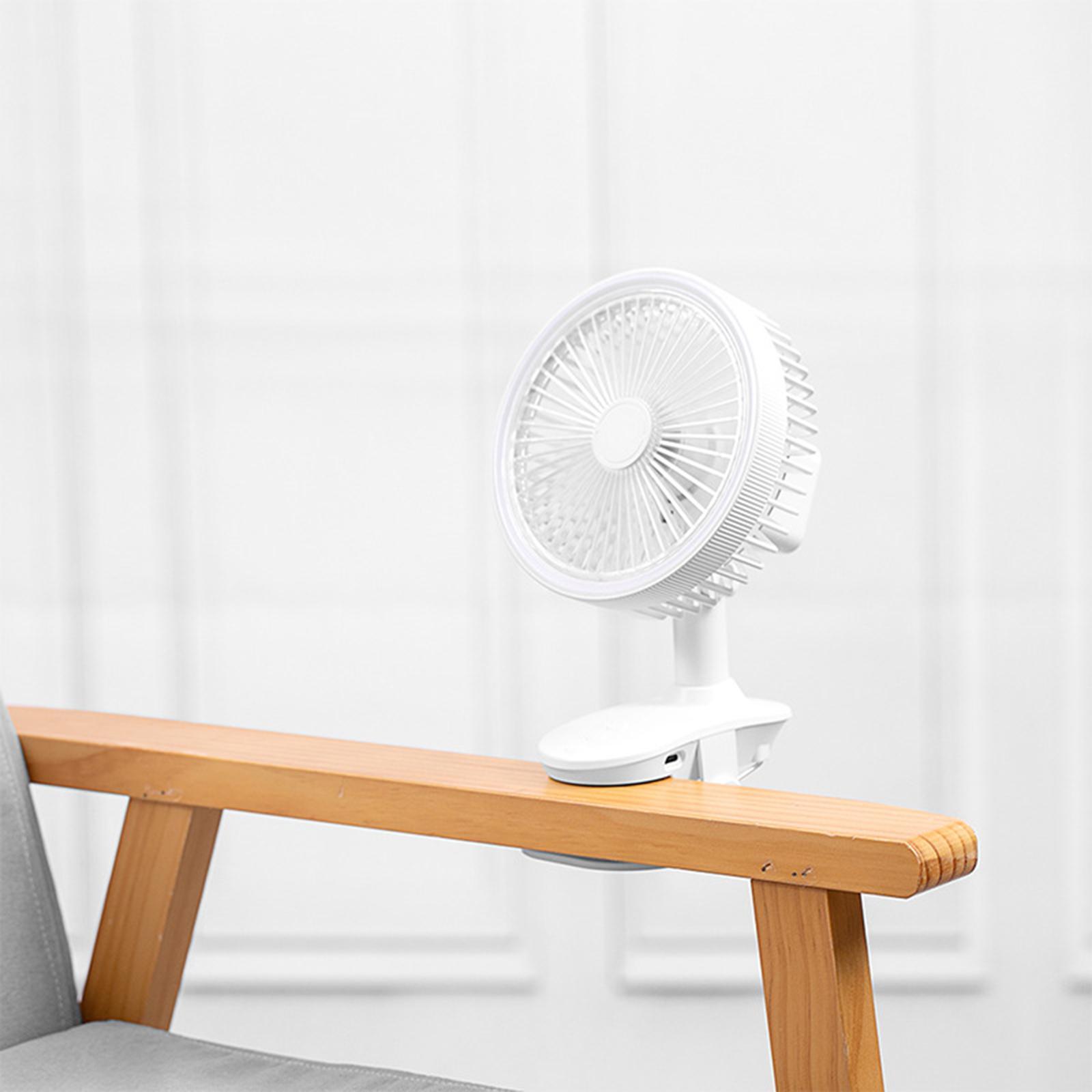 Adjustable Mini Clip Cooling Fan USB Desk Fan for Baby Stroller Indoor Outdoor 3D Shaking