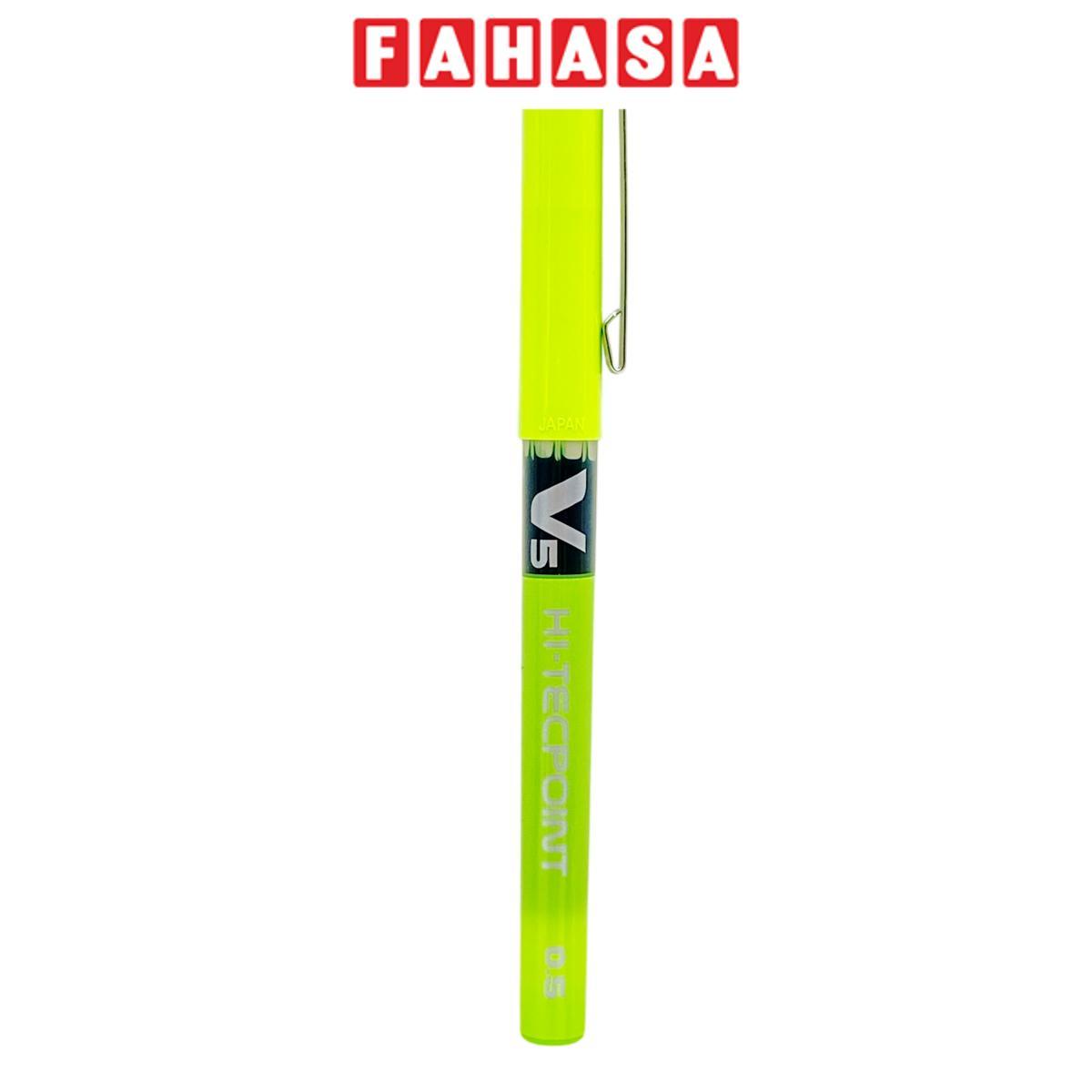 Bút Mực Nước Hi-Tech V5 0.5 mm - Pilot BX-V5-LG - Mực Xanh Lá