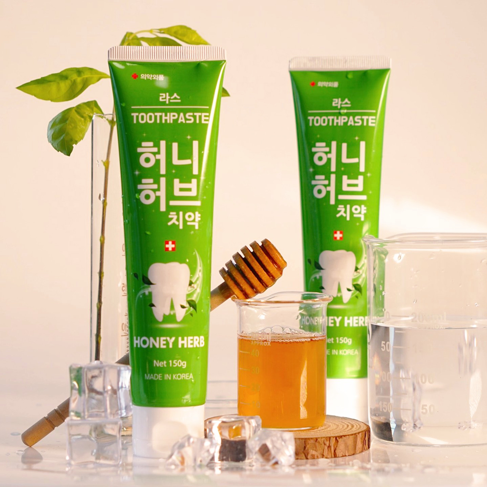 Lath Honey Herb toothpaste, Kem đánh răng Hàn Quốc  giảm mùi hôi miệng, ngăn ngừa viêm nướu 150g - Lath beauty