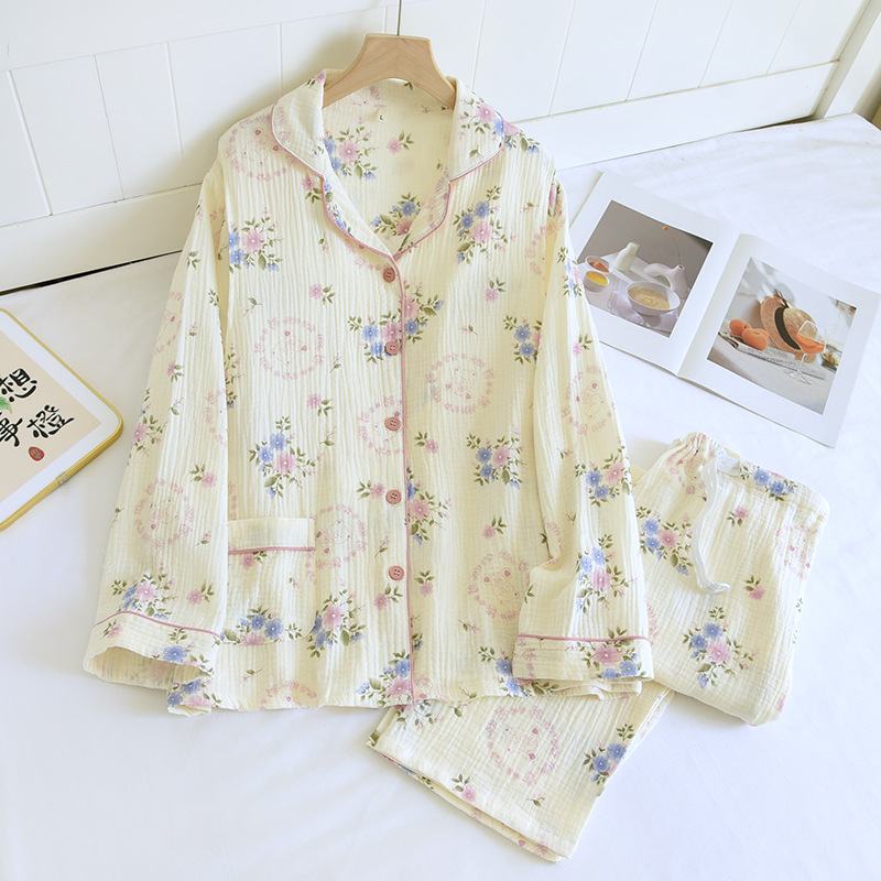 Bộ Đồ Bầu Và Sau Sinh Dài Tay Có Khe Mở Cho Con Bú Chất Liệu Xô Muslin M5