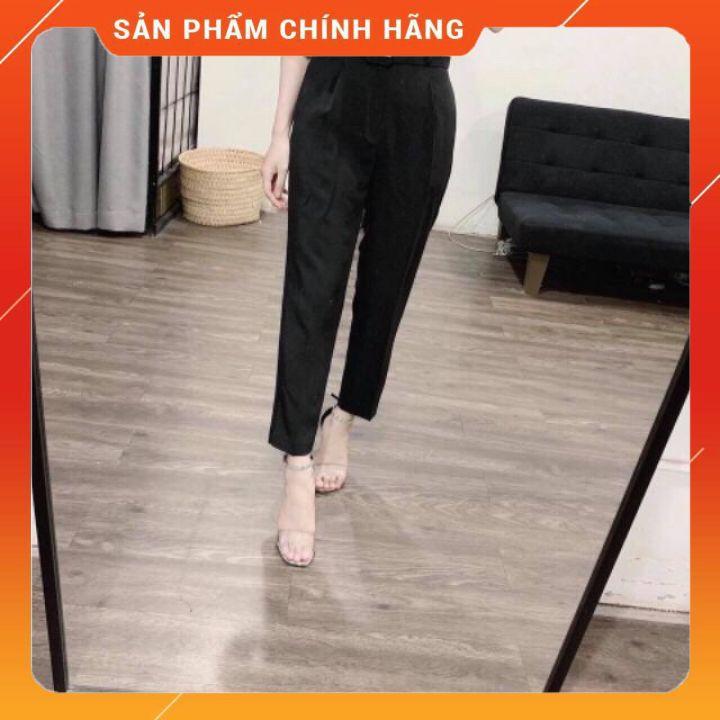 Quần Baggy ️ SIÊU HOT️ công sở vải cạp cao kèm đai️ Quần vải nữ cạp cao, form đẹp
